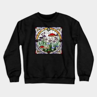 Colorful Caps Stained Glass Crewneck Sweatshirt